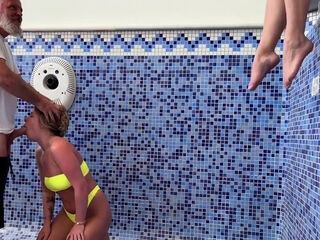 Cute sluts gives head to lucky grandpa