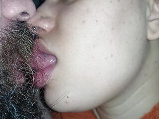 Yelling HORNY, WHILE eating AND smooching THE insatiable facehole OF THE fuckslut WHO faps HIS prick