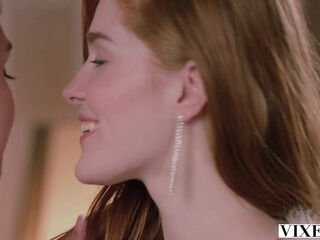 Sensual teen beauties take turns to service lucky dude's sizeable shaft