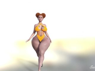 Slim-Thick Jamaican stunner demonstrates off her gigantic culo in scanty bikini - SculoyComics