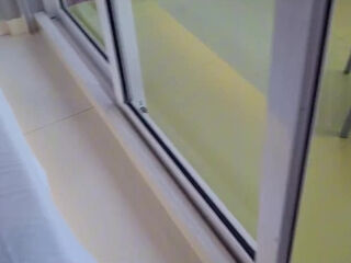 Hot milf getting her pussy pounded from bed to the public balcony