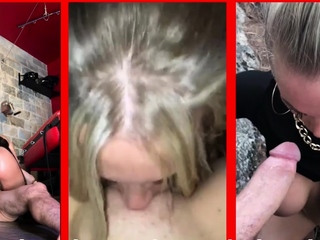 Unexperienced light-haired oral hand job and money-shot