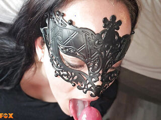 Entire Tongue turn milky, fortunate cougar gulps the fattest blast of jizm - Millie Fox