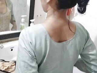 Pakistani Muslim damsel unclothed bare and thrown in shower