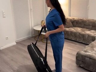 Seeing his cock in need of some massage, the nurse gives him a nice surprise