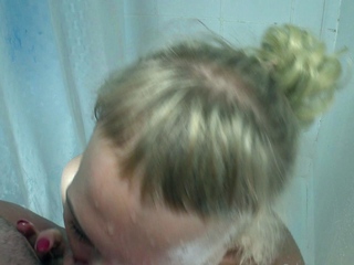 Amateur pawnshop blonde sucks dick pov style