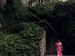 Pink labia close up of naive brunette