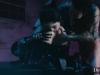 Sexy Fit Babes In Latex Outfits - Joanna Angel & Evelyn Clair - Share Small Hands's BWC In Hot 3-some