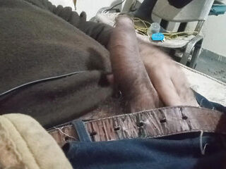 Wet hairy man