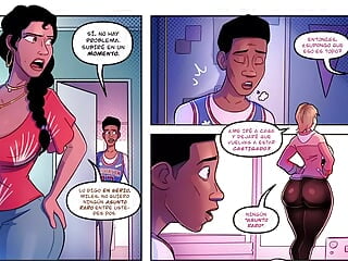 Miles Morales fellates Gwen's boobs And Then pummels Her stiff - Spiderman manga porn