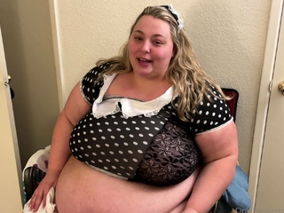 Unexperienced old female with thick melons