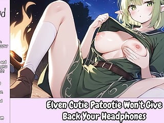 Elven ultra-cutie Patootie Won't Give Back Your Headphones - glamour Audio For fellows