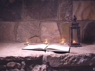 Taking his muscular boyfriend dick in the old stone building