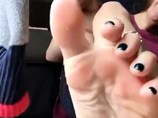 Hot blonde enjoys foot fetish sex