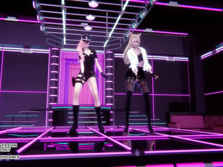 MMD Fifth Harmony - Worth It Ahri Seraphine cool red-hot Dance 4K