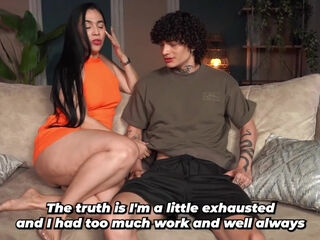 Chubby Bootylicious Latina MILF Fulfills Her Stepson's Sexual Fantasies When She Catches Him Wanking