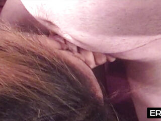 Her throat says no, but her assets says yes