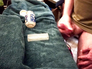 Older fellow drills a plaything, I came so firm.