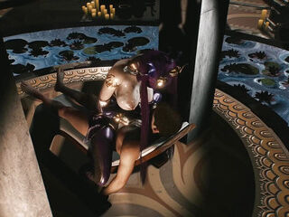 Zi Yan Virtual Vixen with a bum Spell - three dimensional cartoon