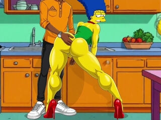 Marge ravaged While Homer's Takes a Nap - 2D Simpsons toon