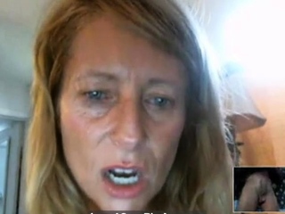 Angel or satan huge-chested platinum-blonde mummy on web cam
