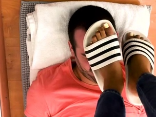 Nose And Face Flattening - Hard Trampling Slave Face -