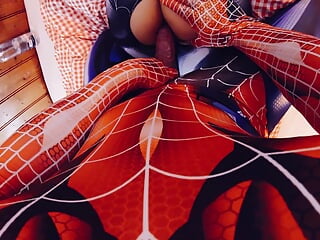 Ass fucking internal jizzshot for Spider nymph - ass fucking, pegging, three jizzshot&#0three9;s and jizz in his gullet for Spider boy
