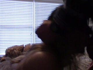 Deepthroating in her guest room