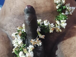 Marathi aunty hand job with flowers to her step step-brother