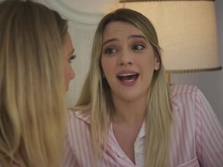 Girl/girl Step mother and 2 Step stepdaughters pent up in a closet